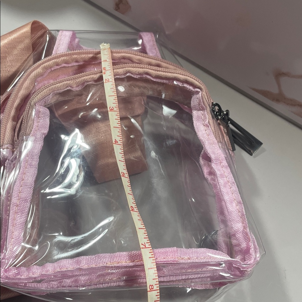 Chic Pink Transparent Backpack - Picture 6 of 8